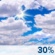 Mostly cloudy throughout the day.